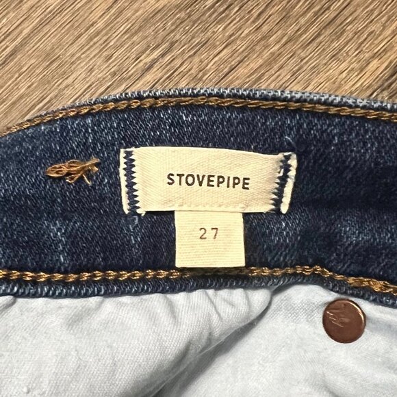 NEW Madewell Stovepipe Jeans in Pendleton Wash Size 27 - Picture 5 of 6
